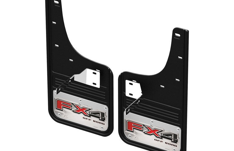 SUPER DUTY 2023-2027 SPLASH GUARDS - GATORBACK BY TRUCK HARDWARE, FRONT PAIR, FX4 STAINLESS