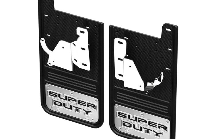 SUPER DUTY 2023-2027 SPLASH GUARDS - GATORBACK BY TRUCK HARDWARE, REAR PAIR, SUPER DUTY STAINLESS