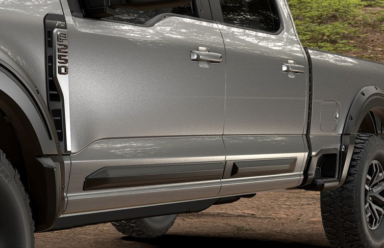 SUPER DUTY 2023-2027 DOOR MOLDING KIT, SUPER CREW, BLACK SATIN, BY AIR DESIGN