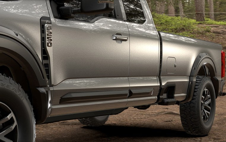 SUPER DUTY 2023-2027 DOOR MOLDING KIT, SUPER CAB, BLACK SATIN, BY AIR DESIGN