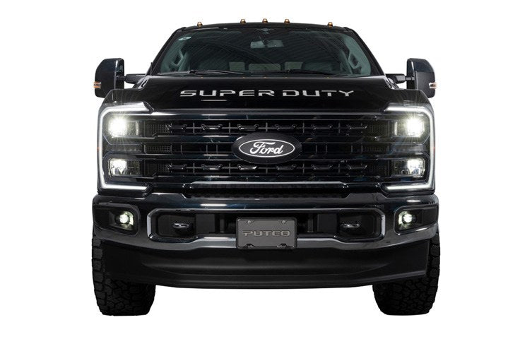 SUPER DUTY 2023-2027 LIGHTED FORD OVAL, FRONT, HALOGEN, FOR VEHICLES WITH FRONT CAMERA