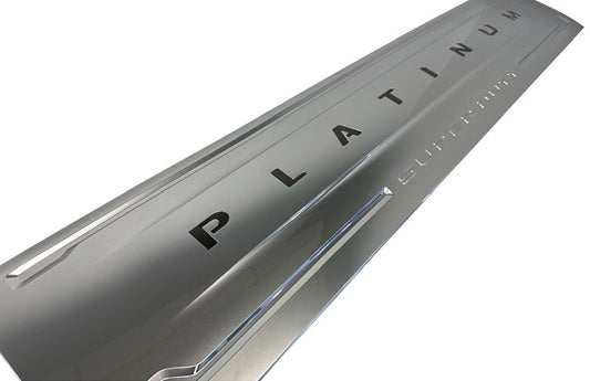SUPER DUTY 2023-2027 EXTERIOR TRIM KIT BY TRUCK HARDWARE, TAILGATE LETTERING INSERTS FOR PLATINUM TRIM LEVEL, TITANIUM