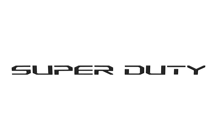 SUPER DUTY 2023-2027 EXTERIOR TRIM BY TUFSKINZ, HOOD LETTERING, MATTE BLACK