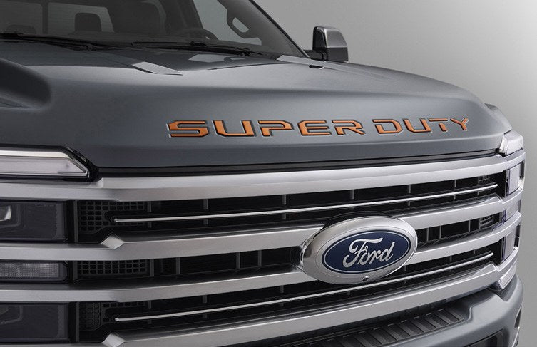 SUPER DUTY 2023-2027 EXTERIOR TRIM BY TUFSKINZ, HOOD LETTER INSERTS, ELECTRIC SPICE