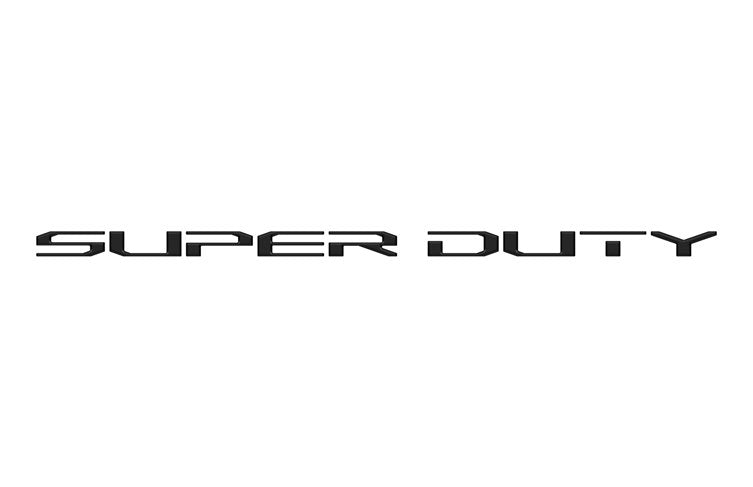 SUPER DUTY 2023-2027 EXTERIOR TRIM BY TUFSKINZ, TAILGATE LETTERING, MATTE BLACK