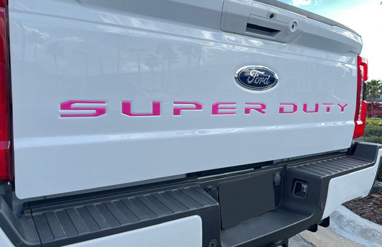 SUPER DUTY 2023-2027 EXTERIOR TRIM, TAILGATE LETTERS, PINK