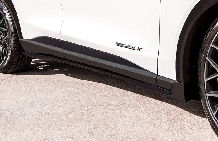 MUSTANG MACH-E 2021-2027 LOWER SIDE ROCKER PANEL MOLDING KIT FOR GT, SELECT, AND PREMIUM MODELS, SATIN BLACK BY AIR DESI