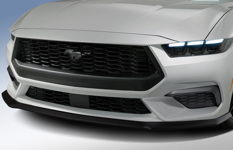MUSTANG 2024-2027 FRONT SPLITTER KIT, FRONT FASCIA, SATIN BLACK FOR BASE AND GT MODELS BY AIR DESIGN