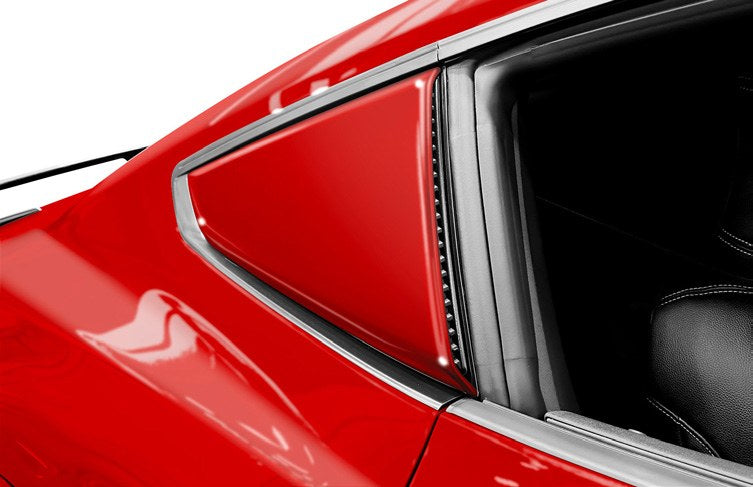 MUSTANG 2024-2027 SCOOPS, QUARTER WINDOW, RACE RED