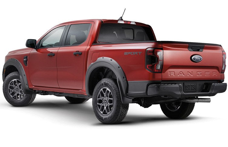 RANGER 2024-2027 EXTERIOR TRIM BY AIR DESIGN, FENDER FLARE KIT - FRONT & REAR, SATIN BLACK