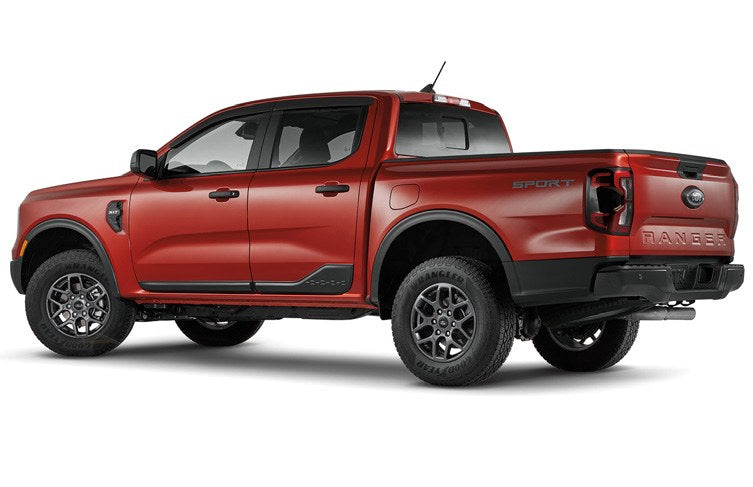 RANGER 2024-2027 EXTERIOR TRIM BY AIR DESIGN, LOWER DOOR MOLDING, MATTE BLACK, CREW CAB