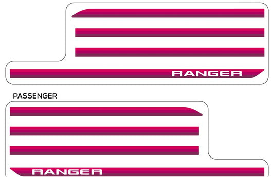 RANGER 2024-2027 CUSTOM GRAPHICS - RETRO PINK, MAROON & PURPLE GRAPHIC KIT