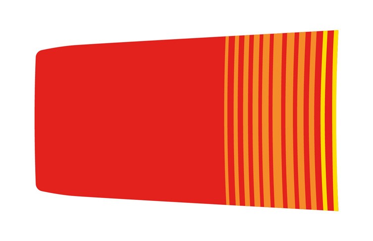 RANGER 2024-2027 CUSTOM GRAPHICS - RETRO RED, ORANGE & YELLOW HOOD GRAPHIC KIT