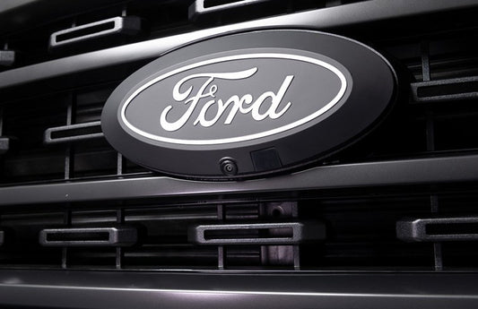 F-150 2021-2027 LIGHTED FORD OVAL, FRONT, HALOGEN & LED REFLECTOR FOR VEHICLES WITH FRONT CAMERA & SPRAY NOZZLE