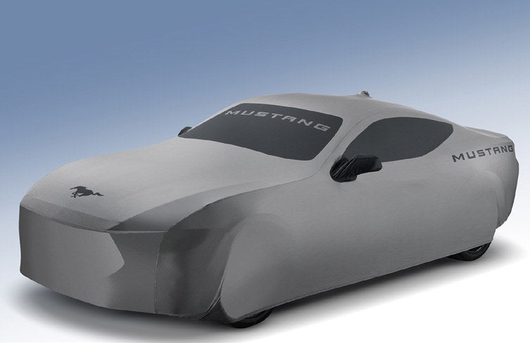 MUSTANG 2024-2027 FULL VEHICLE COVER - INDOOR COVER FOR ECOBOOST COUPE, LOW SPOILER, GRAY BY COVERKING