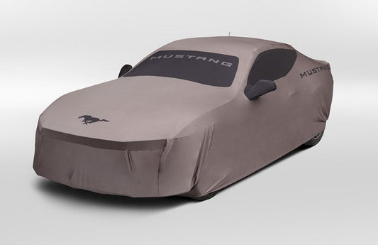 MUSTANG 2024-2027 FULL VEHICLE COVER - INDOOR COVER FOR ECOBOOST CONVERTIBLE, LOW SPOILER, GRAY BY COVERKING