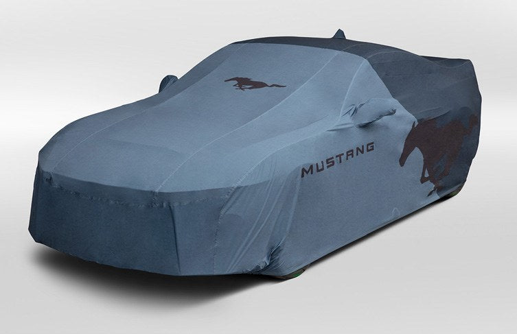 MUSTANG 2024-2027 FULL VEHICLE COVER - OUTDOOR COVER FOR GT COUPE WITH PERFORMANCE PACK, PEDESTAL/HIGH SPOILER, GRAY BY 