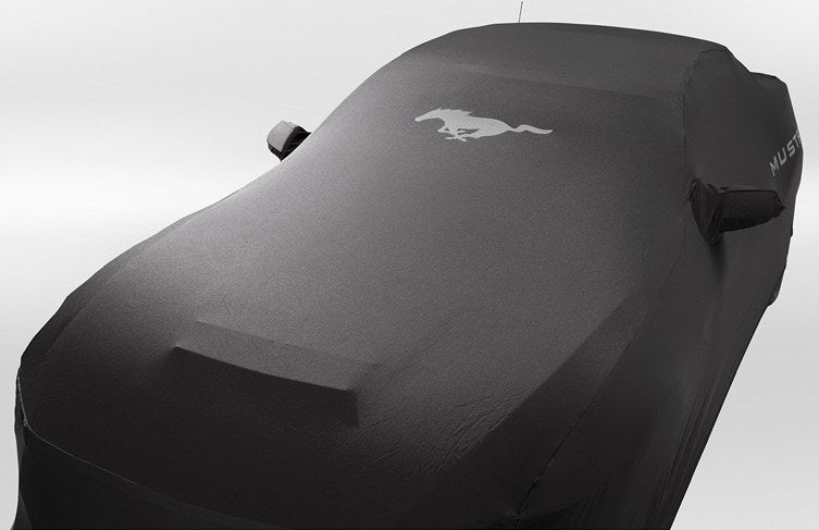 MUSTANG 2024-2027 FULL VEHICLE COVER - INDOOR COVER FOR BLACK PACK CONVERTIBLE WITH PERFORMANCE PACK, LOW SPOILER, DARK 