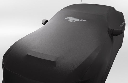 MUSTANG 2024-2027 FULL VEHICLE COVER - INDOOR COVER FOR BLACK PACK CONVERTIBLE WITH PERFORMANCE PACK, LOW SPOILER, DARK 