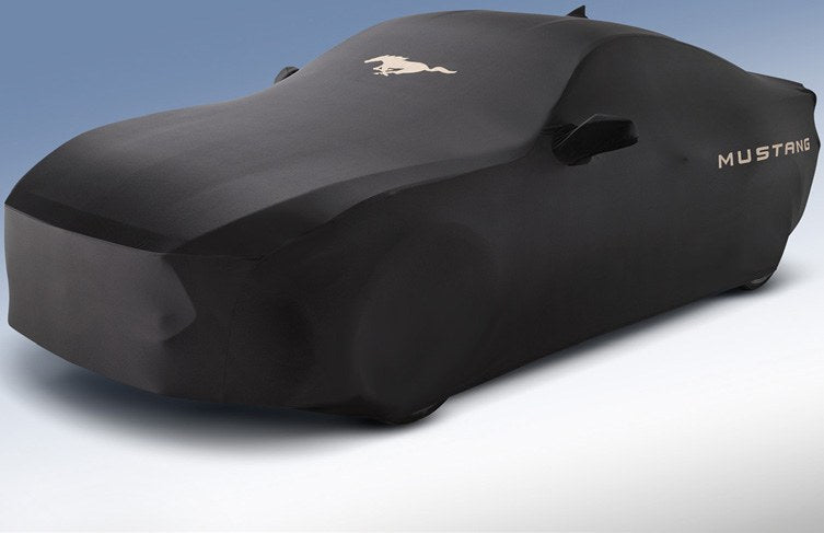 MUSTANG 2024-2027 FULL VEHICLE COVER - INDOOR COVER FOR BRONZE PACK COUPE WITH PERFORMANCE PACK, LOW SPOILER, BLACK BY C