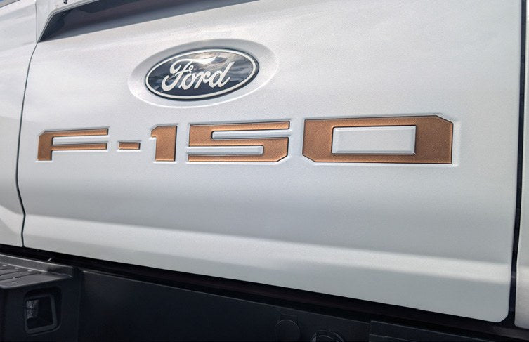 F-150 2021-2027 TUFSKINZ, TAILGATE LETTERING INSERTS, BRONZE FOR PRO-ACCESS TAILGATE