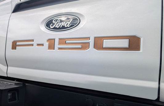 F-150 2021-2027 TUFSKINZ, TAILGATE LETTERING INSERTS, BRONZE FOR PRO-ACCESS TAILGATE