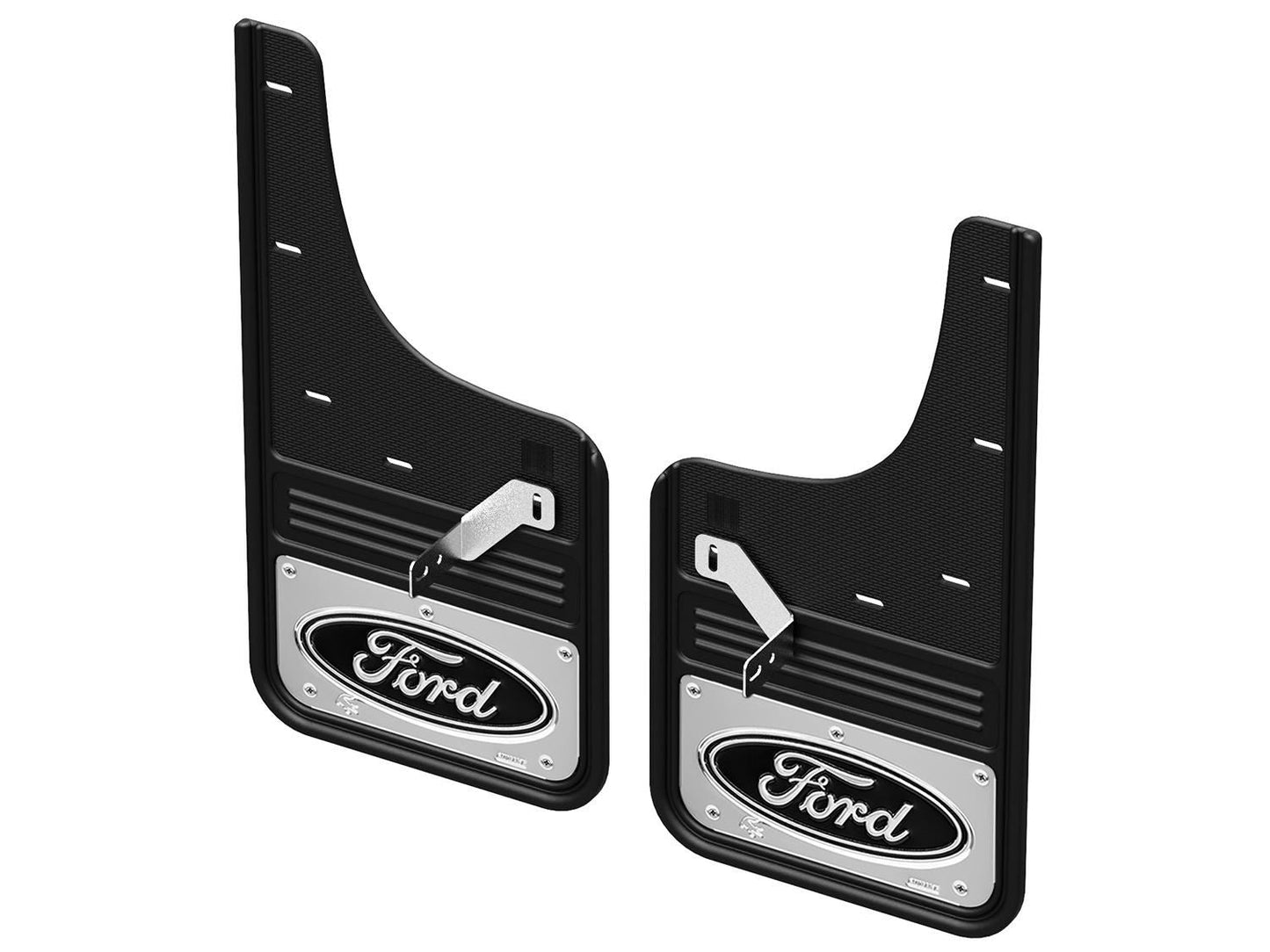 F-150 2021-2022 GATORBACK BLACK & CHROME FORD LOGO SPLASH GUARDS