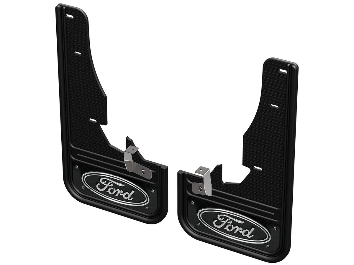 EXPLORER 2020-2026 GATORBACK SPLASH GUARDS — BLACK FORD LOGO