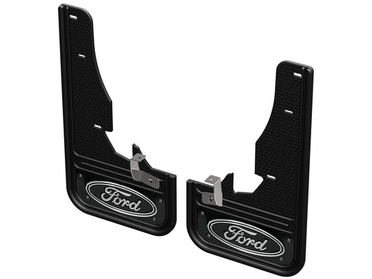 EXPLORER 2020-2026 GATORBACK SPLASH GUARDS — BLACK FORD LOGO