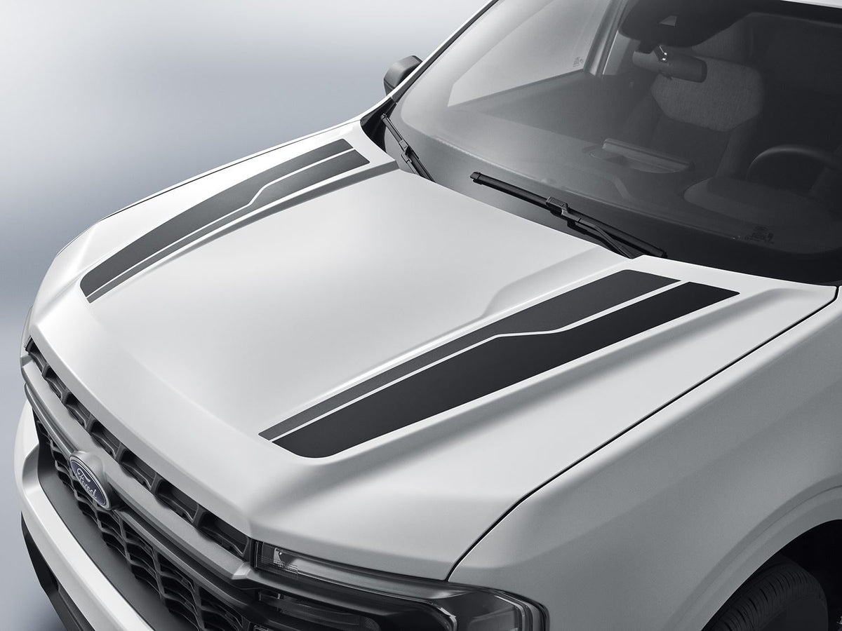 MAVERICK 2022-2026 VISCO MATTE BLACK HOOD COWL STRIPES
