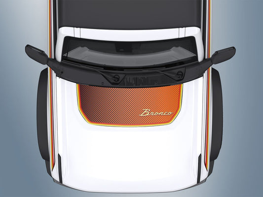 BRONCO 2021-2026 VISCO HOOD COWL STRIPES — RETRO DESIGN