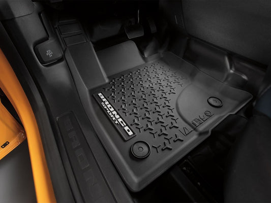 BRONCO SPORT 2021-2026 FLOOR LINERS — 4-PIECE SET, FOR RUBBER FLOORING