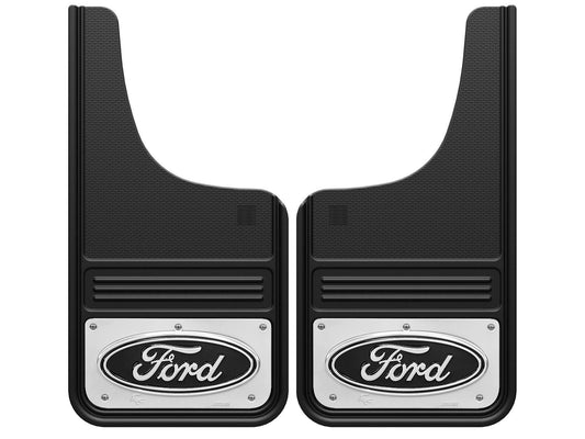 F-150 2015-2020 GATORBACK BLACK/SILVER FORD LOGO SPLASH GUARDS