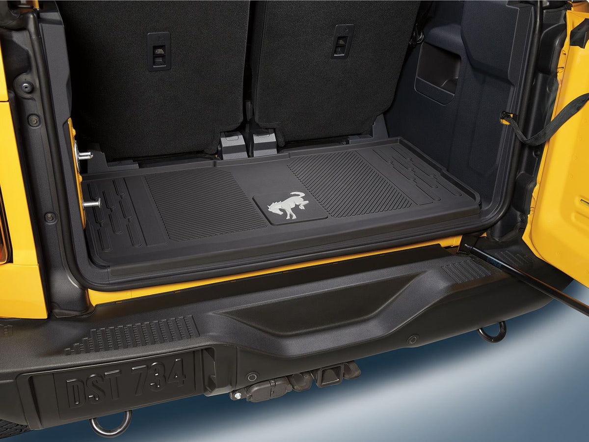 BRONCO 2021-2026 CARGO AREA LINER WITH BRONCO LOGO — 2-DOOR