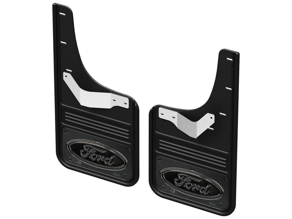 F-150 2021-2026 GATORBACK GUNMETAL FORD LOGO SPLASH GUARDS