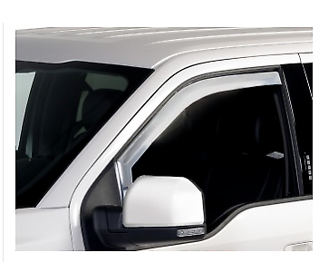 SUPER DUTY 2017-2022 SIDE WINDOW DEFLECTORS — CHROME, 2-PIECE, REG CAB