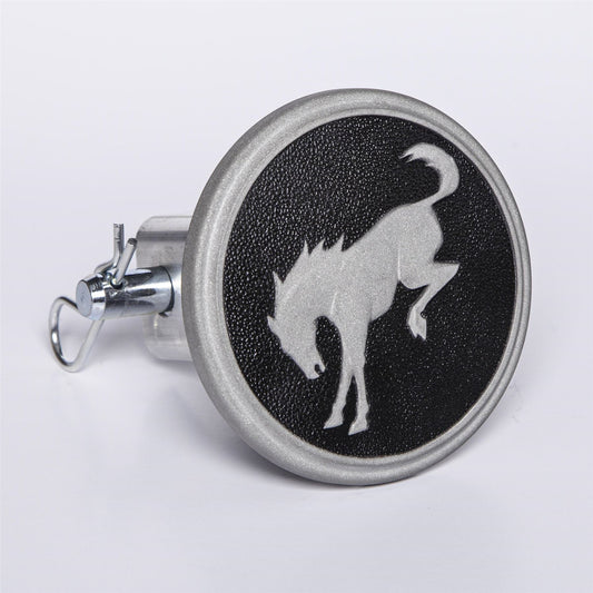 BRONCO 2021-2026 ALUMINUM HITCH RECEIVER CAP — BRONCO LOGO