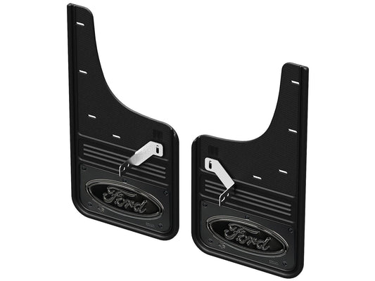 F-150 2021-2026 GATORBACK GUNMETAL FORD LOGO SPLASH GUARDS