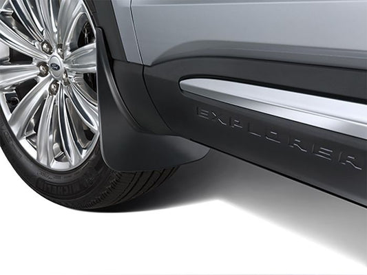 LB5Z-16A550-AA SPLASH GUARDS - MOLDED, BLACK, FRONT ONLY, 2-PIECE SET, NO LOGO