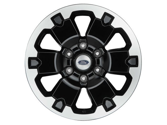 BRONCO 2021-2026 18" BLACK MACHINE-FACED WHEELS — SET OF 5