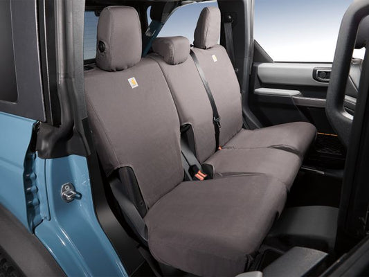 BRONCO 2021-2026 CARHARTT SEAT COVERS BY COVERCRAFT — REAR, PEBBLE GREY, 2-DOOR